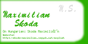 maximilian skoda business card